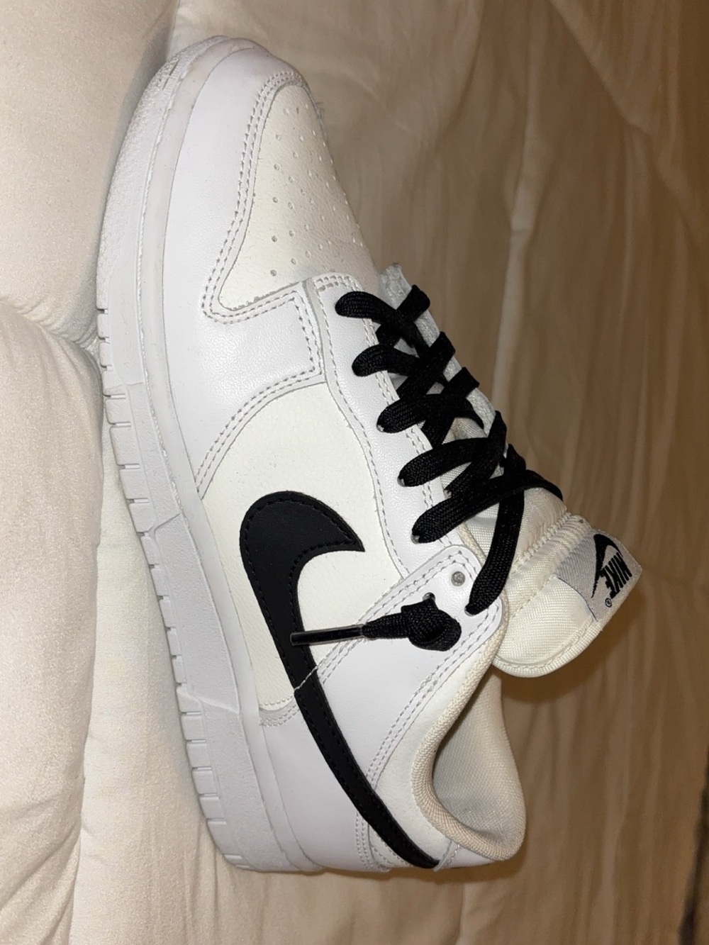 Nike White & Black Low Top Swoosh Sneaker